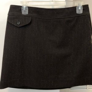 Adorable brown wool pinstripe mini skirt